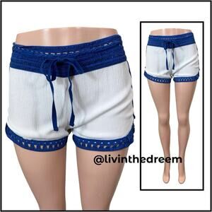 Surf Gypsy Crochet Side Tie Waist Shorts SZ S